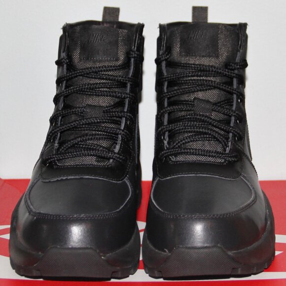 Nike Air Max Goaterra 2.0 Leather Boots Mens 8 Triple Black - Picture 4 of 6